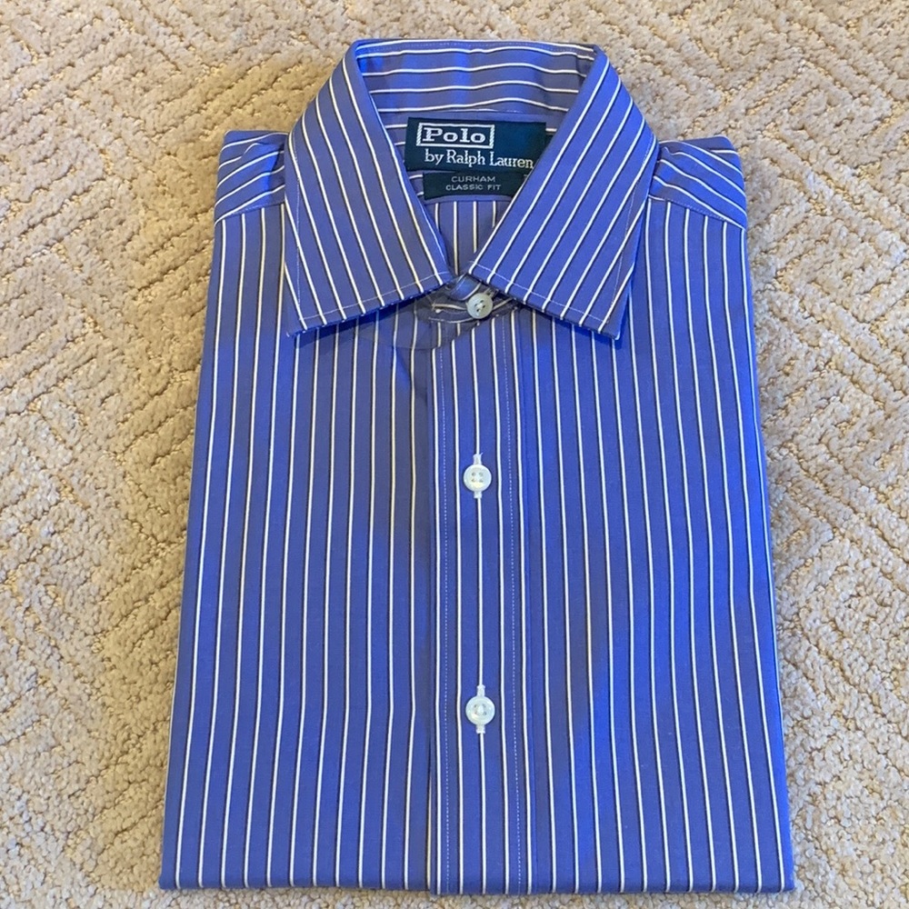 Polo by Ralph Lauren small long sleeve blue stripe